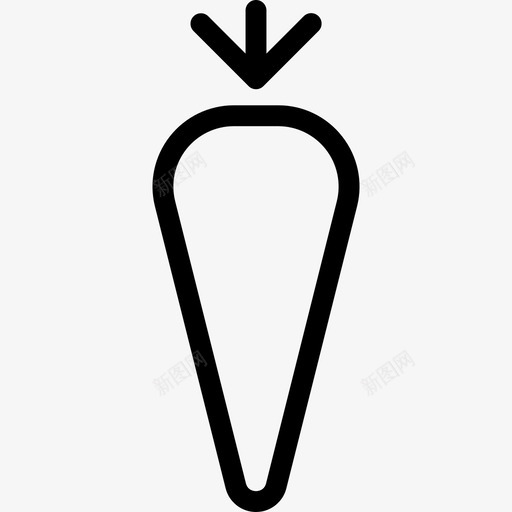胡萝卜农业食物图标svg_新图网 https://ixintu.com 农业 叶子 植物 水果 胡萝卜 蔬菜 食物