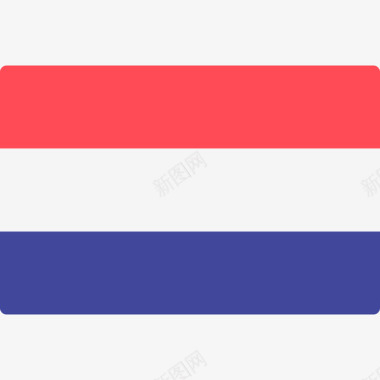 荷兰国际旗帜长方形图标图标