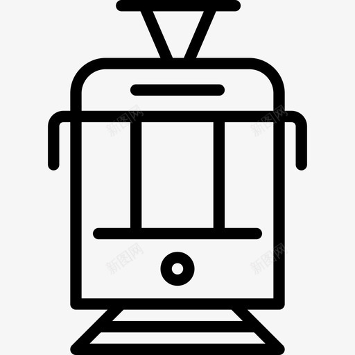 有轨电车环行运输直达图标svg_新图网 https://ixintu.com 有轨电车 环行运输 直达