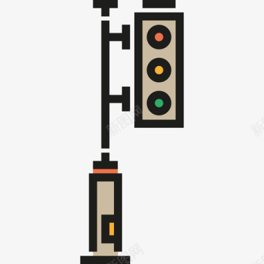 红绿灯城市4线颜色图标图标