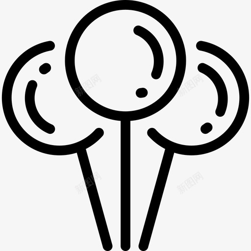 气球大马戏团直线图标svg_新图网 https://ixintu.com 大马戏团 气球 直线