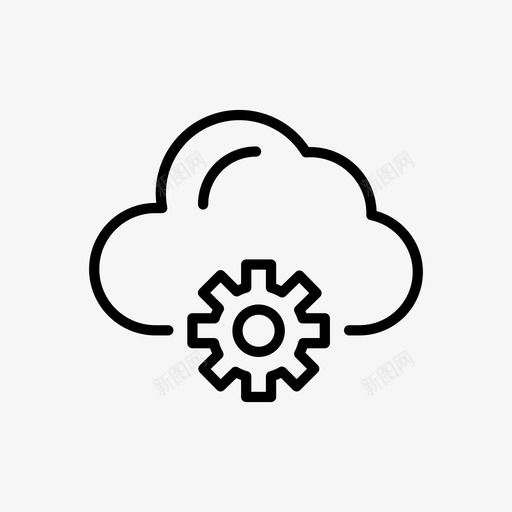 云设置云数据数据设置图标svg_新图网 https://ixintu.com 云数据 云设置 数据设置