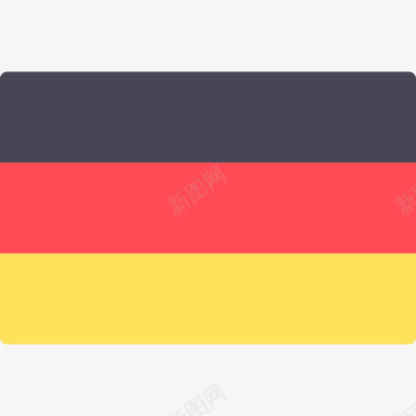 德国国际旗帜长方形图标图标