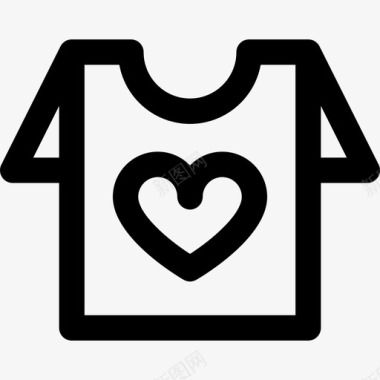 衣服捐赠慈善行直系图标图标