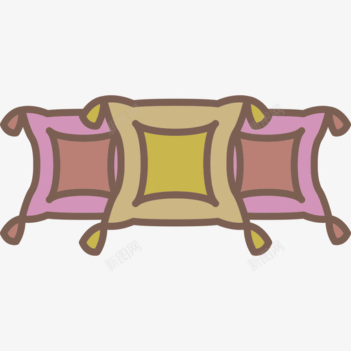 靠垫家具和装饰图标svg_新图网 https://ixintu.com 家具和装饰 靠垫