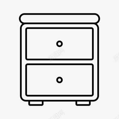橱柜床头柜抽屉图标图标