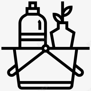 篮子瓶子产品图标图标