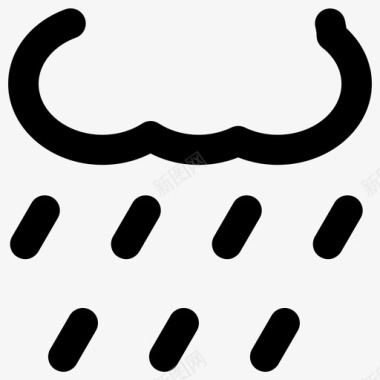 雨天气因素大胆圆润图标图标