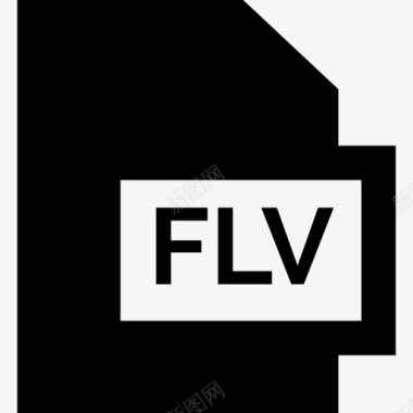 Flv文件格式集合已填充图标图标