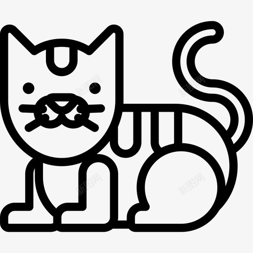 猫动物5直系图标svg_新图网 https://ixintu.com 动物5 猫 直系