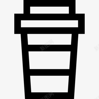 咖啡杯食物4线性图标图标