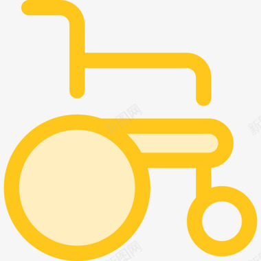 轮椅医院8号黄色图标图标