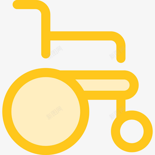 轮椅医院8号黄色图标svg_新图网 https://ixintu.com 医院8号 轮椅 黄色