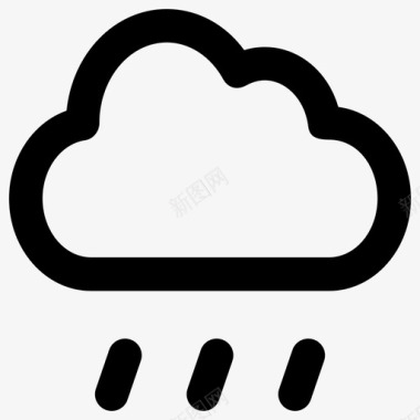 雨天自然元素大胆圆润图标图标