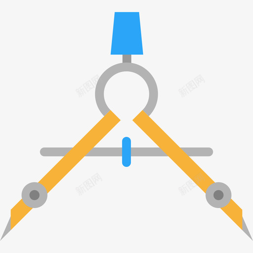 指南针学校元素5平面图标svg_新图网 https://ixintu.com 学校元素5 平面 指南针