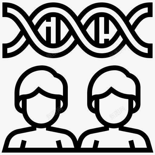 克隆生物化学生物学图标svg_新图网 https://ixintu.com dna 克隆 染色体 生化系 生物化学 生物学