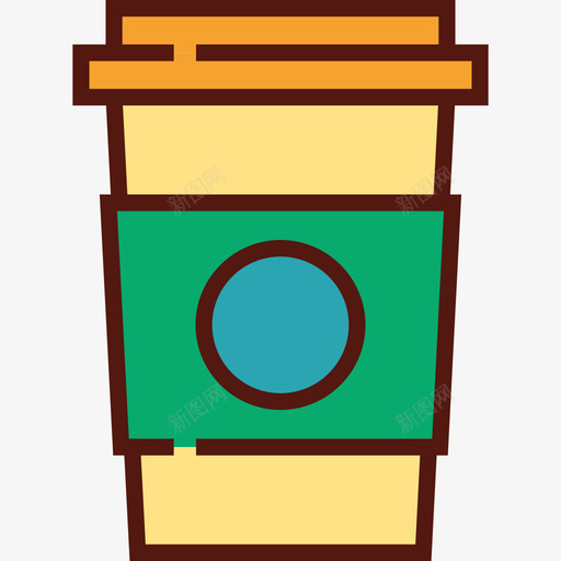咖啡食物6线性颜色图标svg_新图网 https://ixintu.com 咖啡 线性颜色 食物6