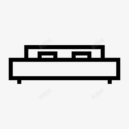 床卧室床架图标svg_新图网 https://ixintu.com 卧室 卧铺 家具 家用 床 床架 沙发