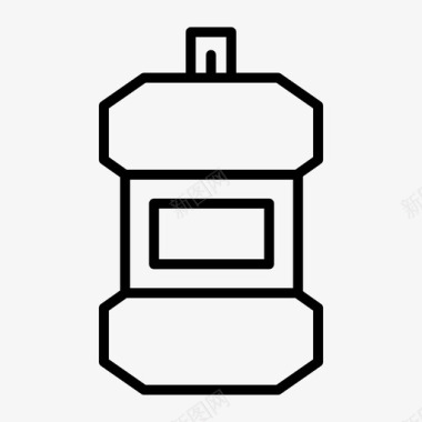 漱口水瓶子个人护理图标图标