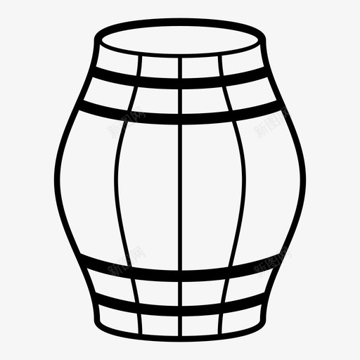 桶木桶圆筒图标svg_新图网 https://ixintu.com 圆筒 容器 木桶 桶 酒桶