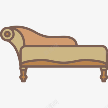 躺椅家具和装饰图标图标