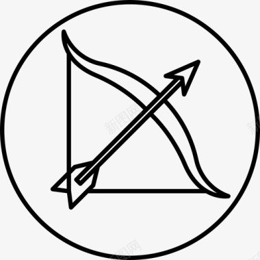 射手座的符号形状十二生肖的星座图标图标