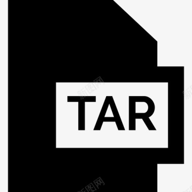 Tar文件格式集合已填充图标图标