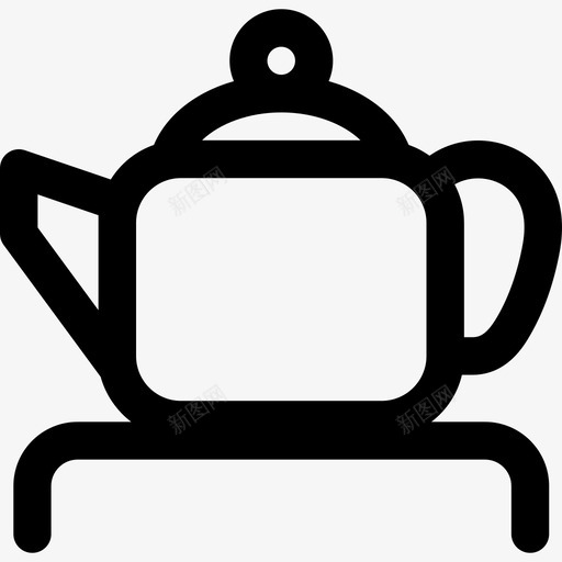 茶壶新年中国轮廓线状图标svg_新图网 https://ixintu.com 新年中国轮廓 线状 茶壶