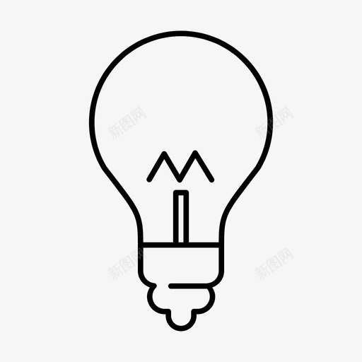 照明灯泡想法图标svg_新图网 https://ixintu.com 想法 灯 灯泡 照明