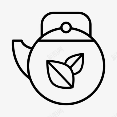 绿茶壶饮料绿茶图标图标
