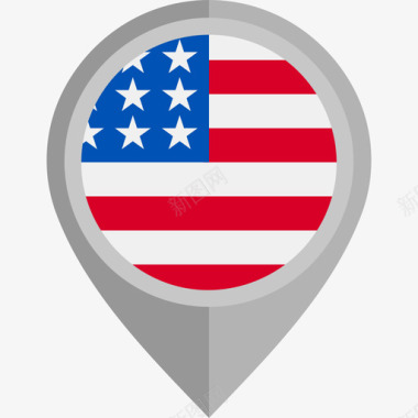 美国国旗圆形图标图标