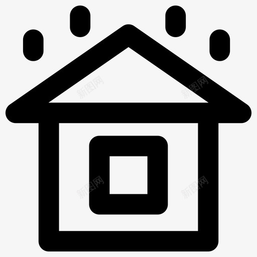 房子天气因素大胆的圆形图标svg_新图网 https://ixintu.com 大胆的圆形 天气因素 房子