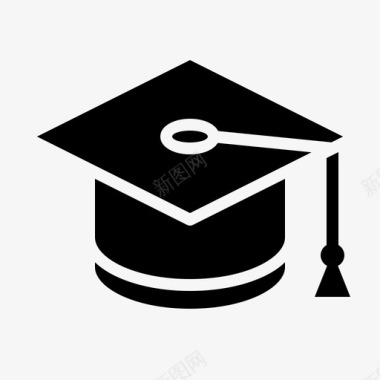 毕业教育帽子图标图标