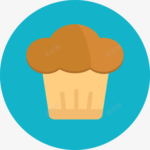 松饼派对偶像圆形平面图标svg_新图网 https://ixintu.com 圆形平面 松饼 派对偶像