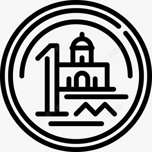 巴拉圭瓜拉尼美洲硬币直线图标svg_新图网 https://ixintu.com 巴拉圭瓜拉尼 直线 美洲硬币