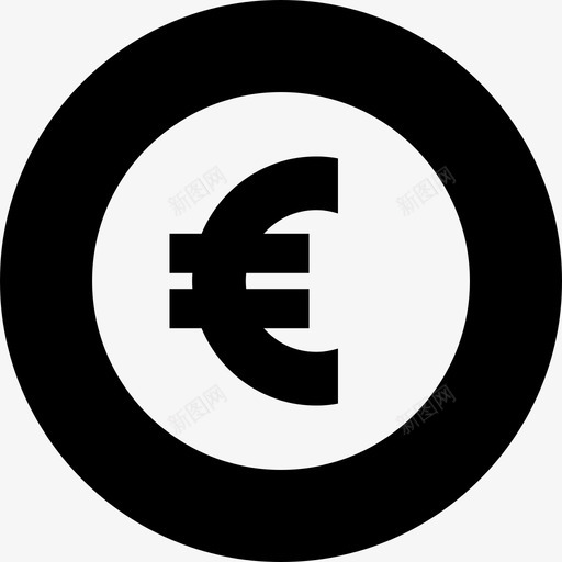 欧元硬币商业金融填充图标svg_新图网 https://ixintu.com 商业 欧元硬币 金融填充