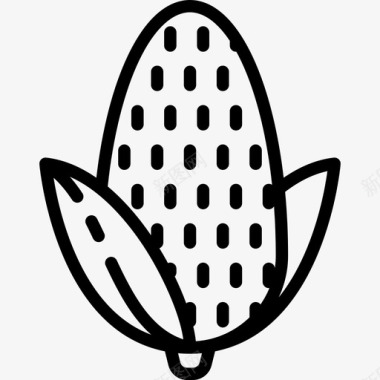 玉米烧烤直系图标图标