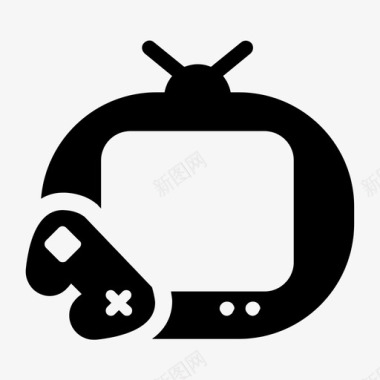 电视游戏电视符号图标图标