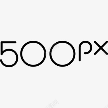 500px徽标社交媒体网站徽标图标图标