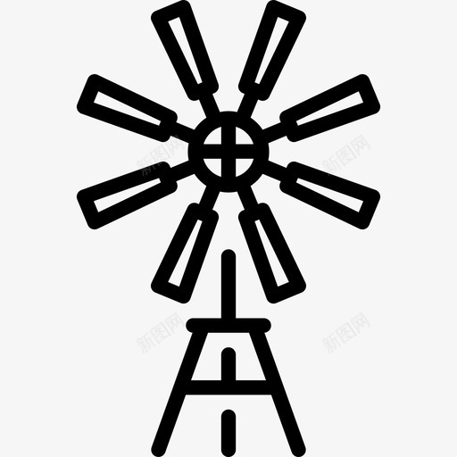 风车遥远的西部直线的图标svg_新图网 https://ixintu.com 直线的 遥远的西部 风车