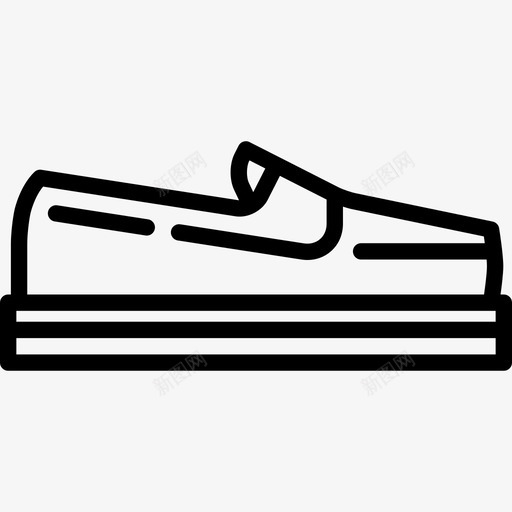 码头边鞋类和船线船直线型图标svg_新图网 https://ixintu.com 直线型 码头边 鞋类和船线船
