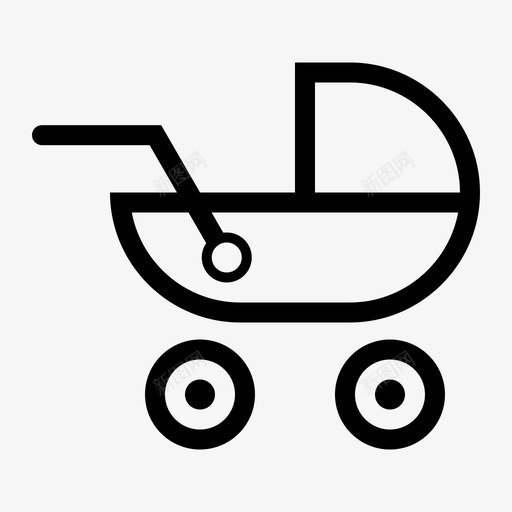 婴儿车马车运载工具图标svg_新图网 https://ixintu.com 婴儿车 睡眠 运载工具 马车