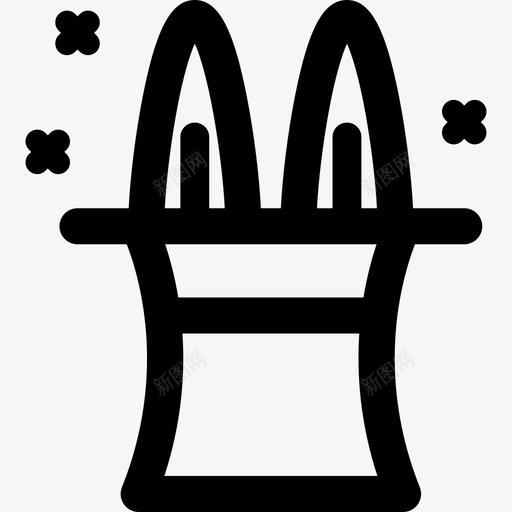 戴帽子的兔子马戏团的直系人图标svg_新图网 https://ixintu.com 戴帽子的兔子 马戏团的直系人