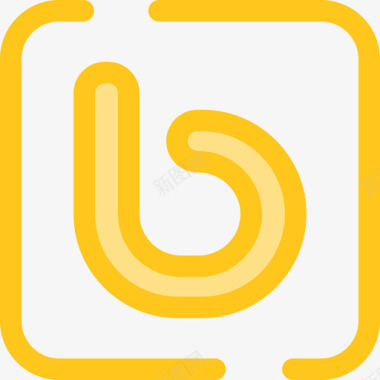 Bebo社交网络3黄色图标图标