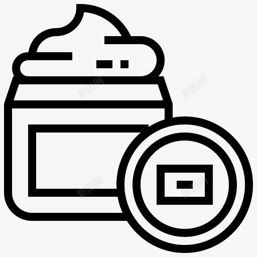 奶油美容治疗图标svg_新图网 https://ixintu.com 奶油 治疗 美容 美容系列