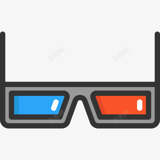 3d眼镜电影元素3线性颜色图标svg_新图网 https://ixintu.com 3d眼镜 电影元素3 线性颜色