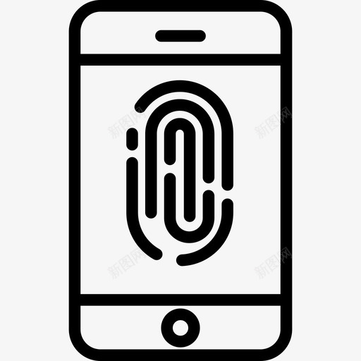 电话锁财产安全线性图标svg_新图网 https://ixintu.com 电话锁 线性 财产安全