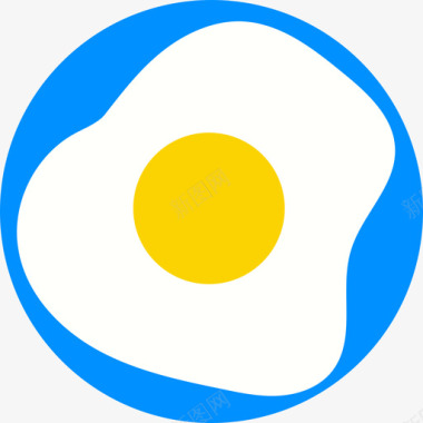 煎蛋食物9扁平图标图标