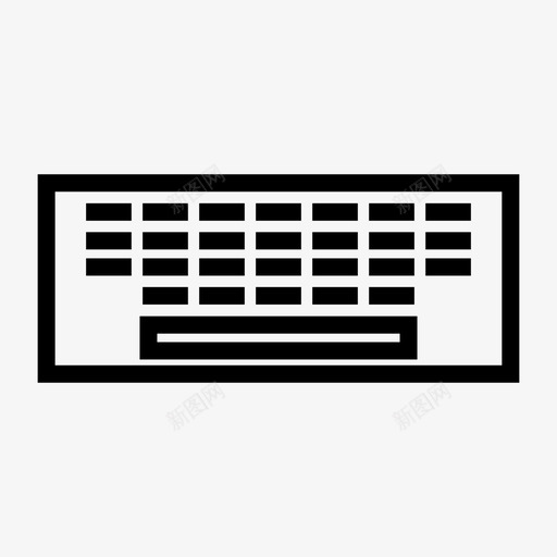 键盘硬件输入图标svg_新图网 https://ixintu.com 媒体 工作 广告粗体 打字 硬件 输入 键盘