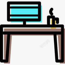 套装办公桌办公桌家具套装颜色图标高清图片